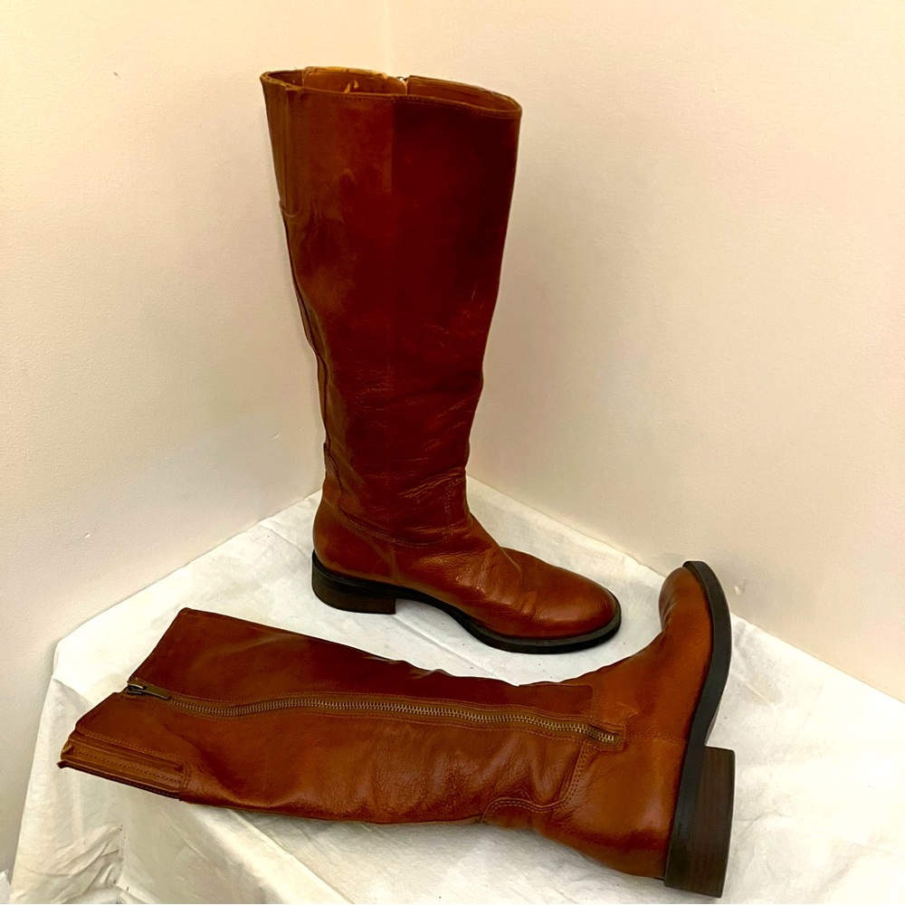 Enzo Angiolini Eashobi tall brown leather riding style boots 7M